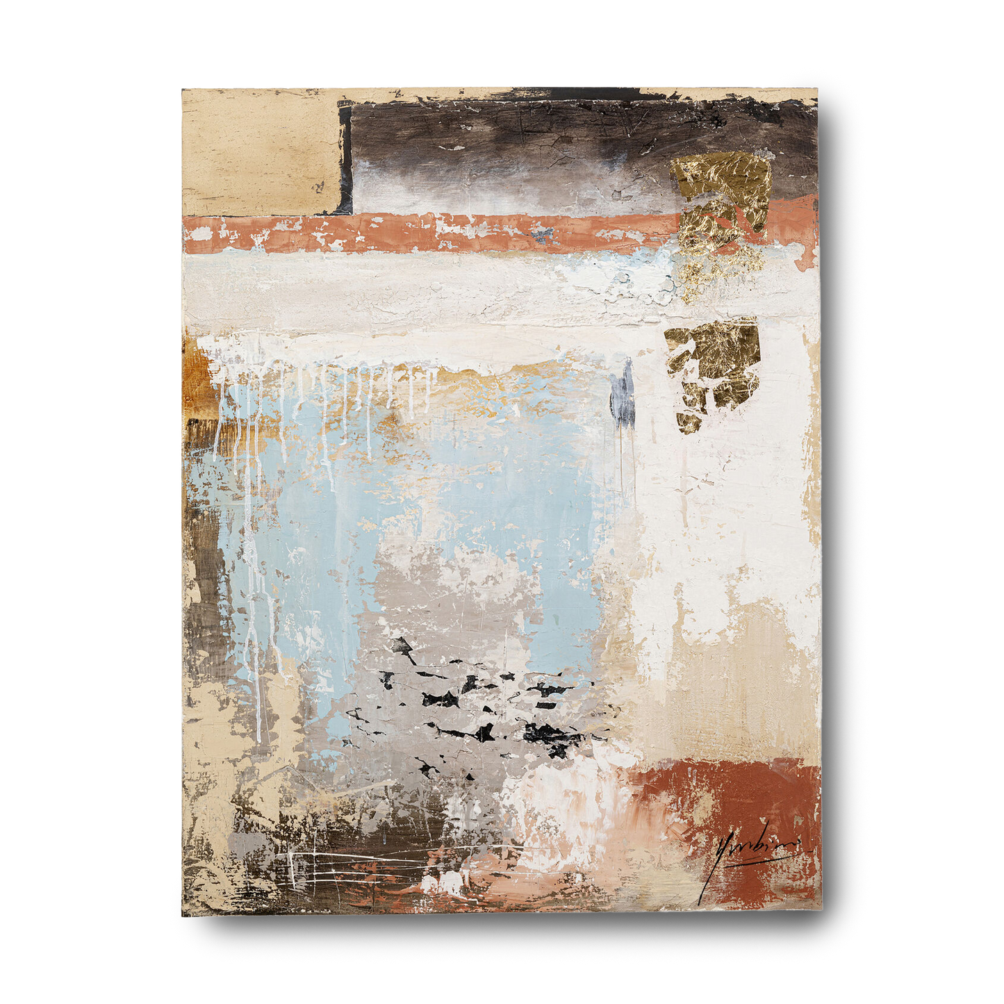 BRUNO Canvas Picture Art with abstract textures and colors