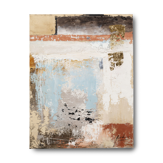 BRUNO Canvas Picture Art  with abstract textures and colors