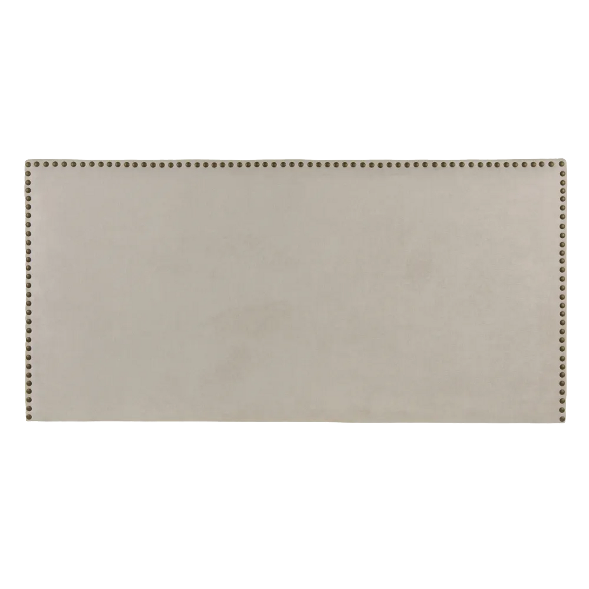 Danna headboard with greyish beige fabric and stud trim, 160 cm wide for queen beds, elegant and classic bedroom accent