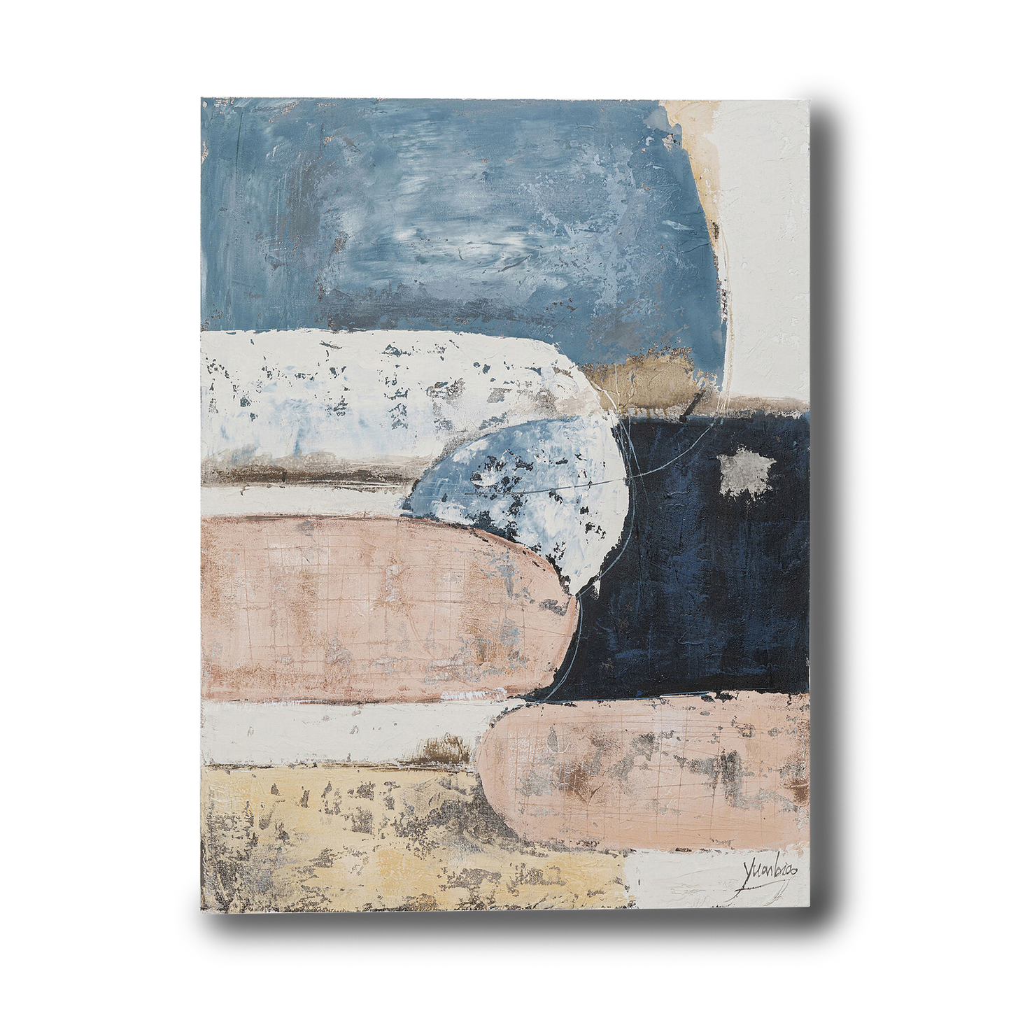 WILL Canvas Picture Art with abstract shapes in muted tones