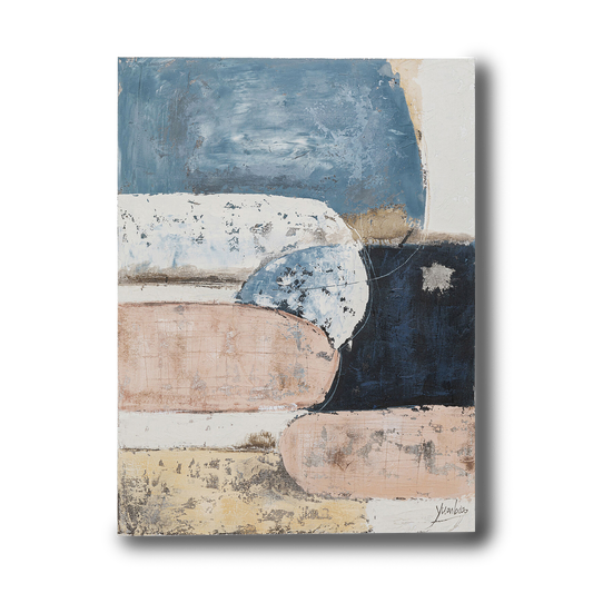 WILL Canvas Picture Art with abstract shapes in muted tones