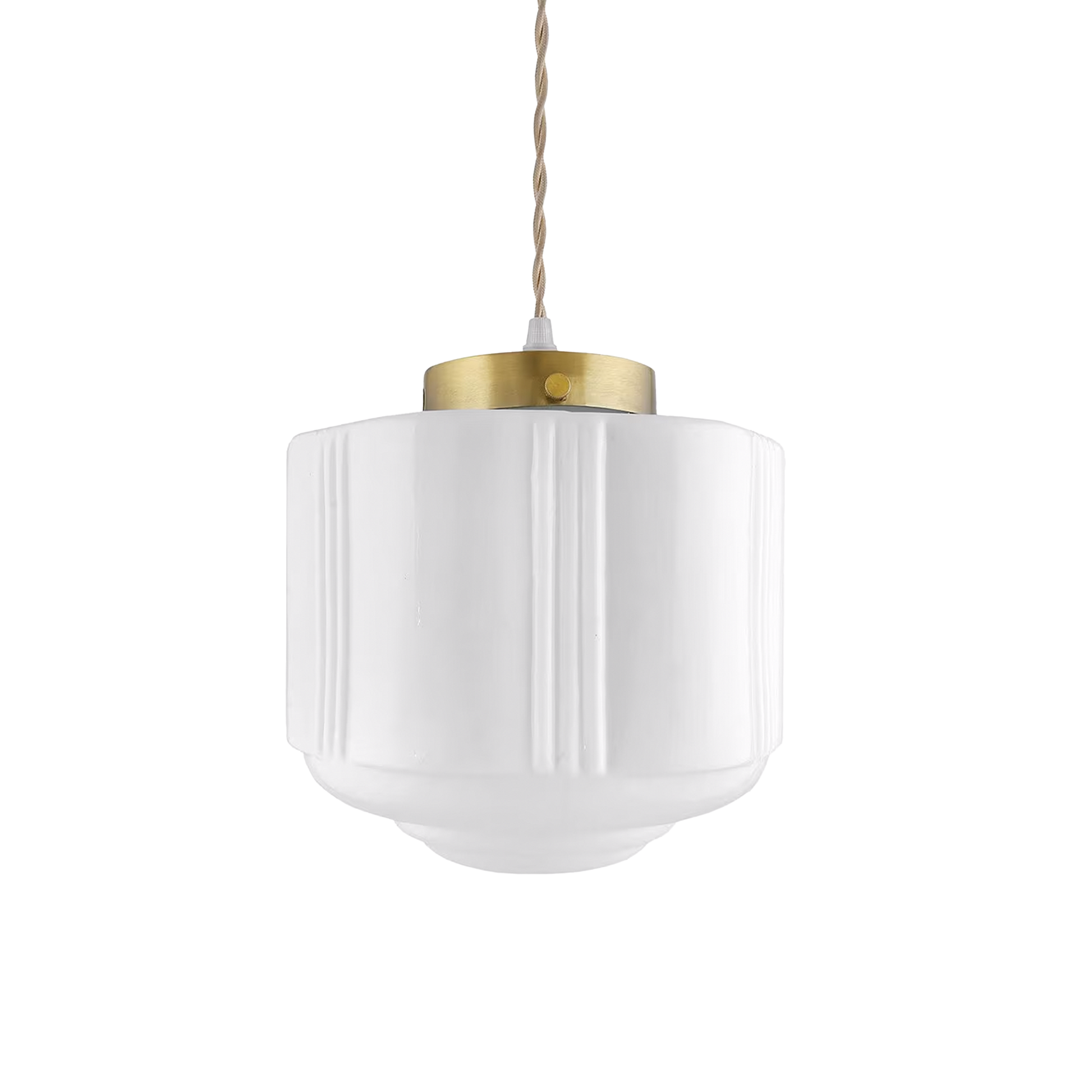 Martina pendant lamp with opal glass and brass details from AK Interior Living