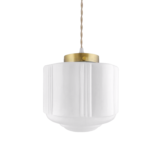 Martina pendant lamp with opal glass and brass details from AK Interior Living