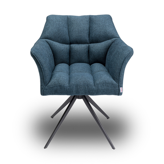 GIGI Blue Chair with padded seat and modern design
