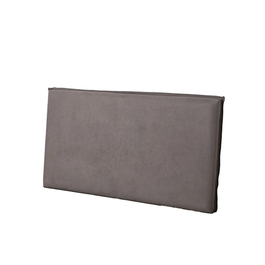 Constanza taupe upholstered headboard, 190 cm wide, minimal design with soft fabric and piped edges for king-size beds