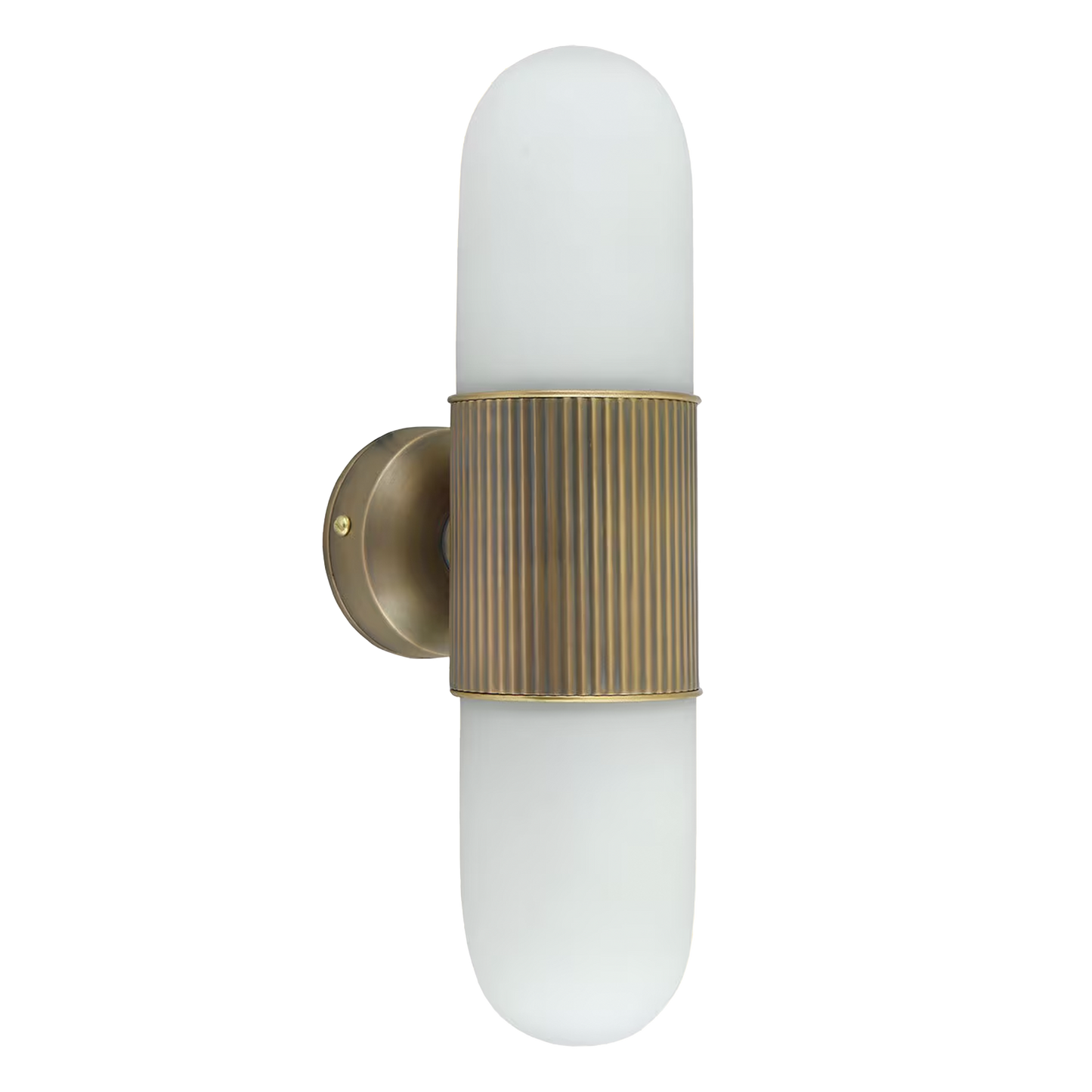 Ona frosted glass and antique brass bathroom wall lamp – AK Interior Living