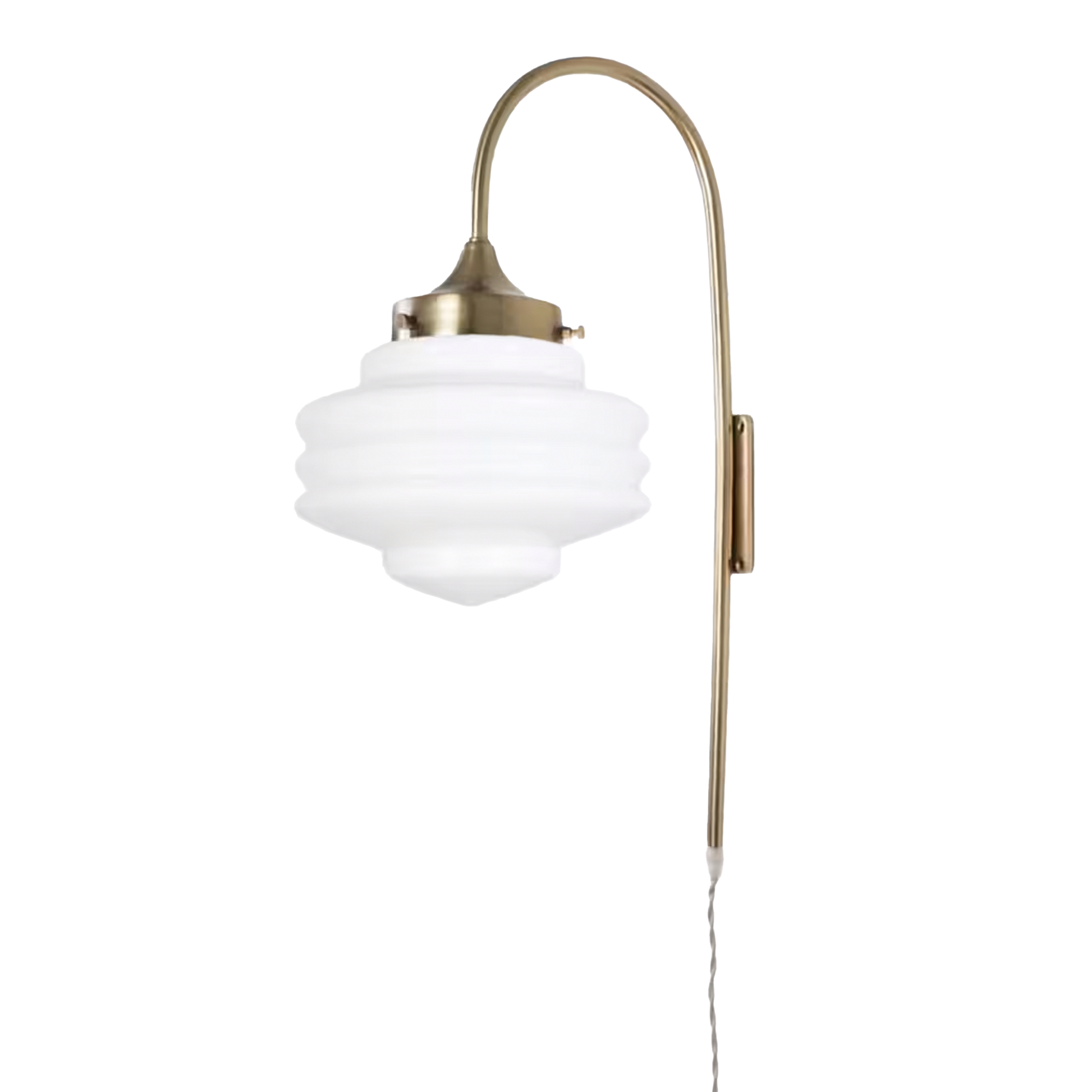 Naia wall lamp brass with opal white glass – AK Interior Living