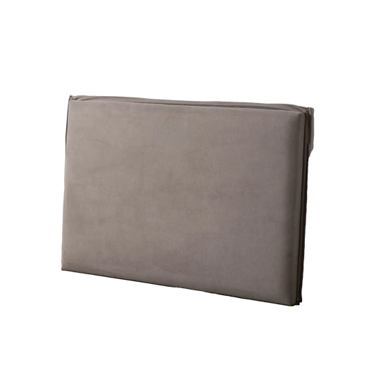 Ana-Paula taupe fabric headboard, 160 cm wide, minimalist padded design for queen or double beds