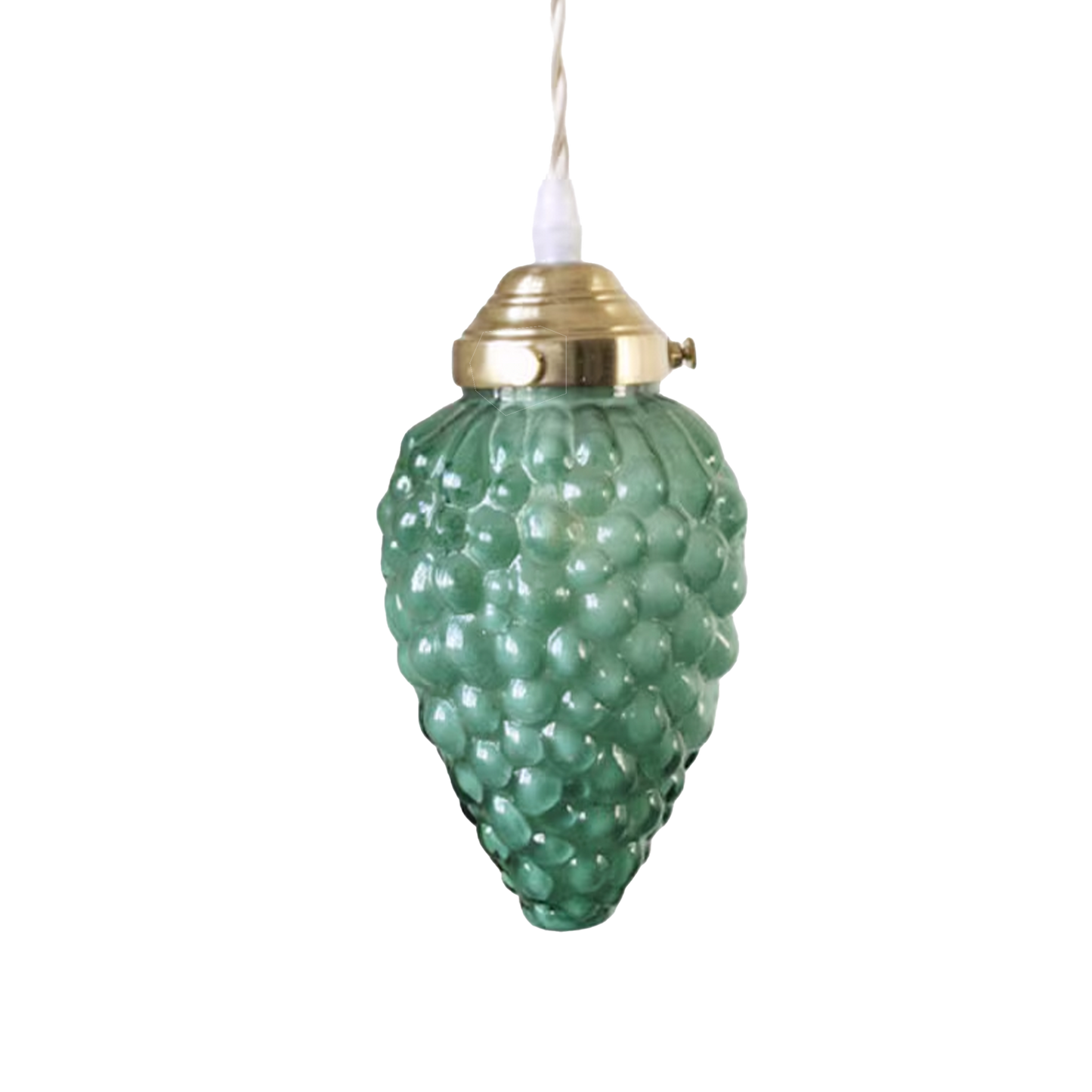 Nora pendant light with green grape glass and brass details – AK Interior Living