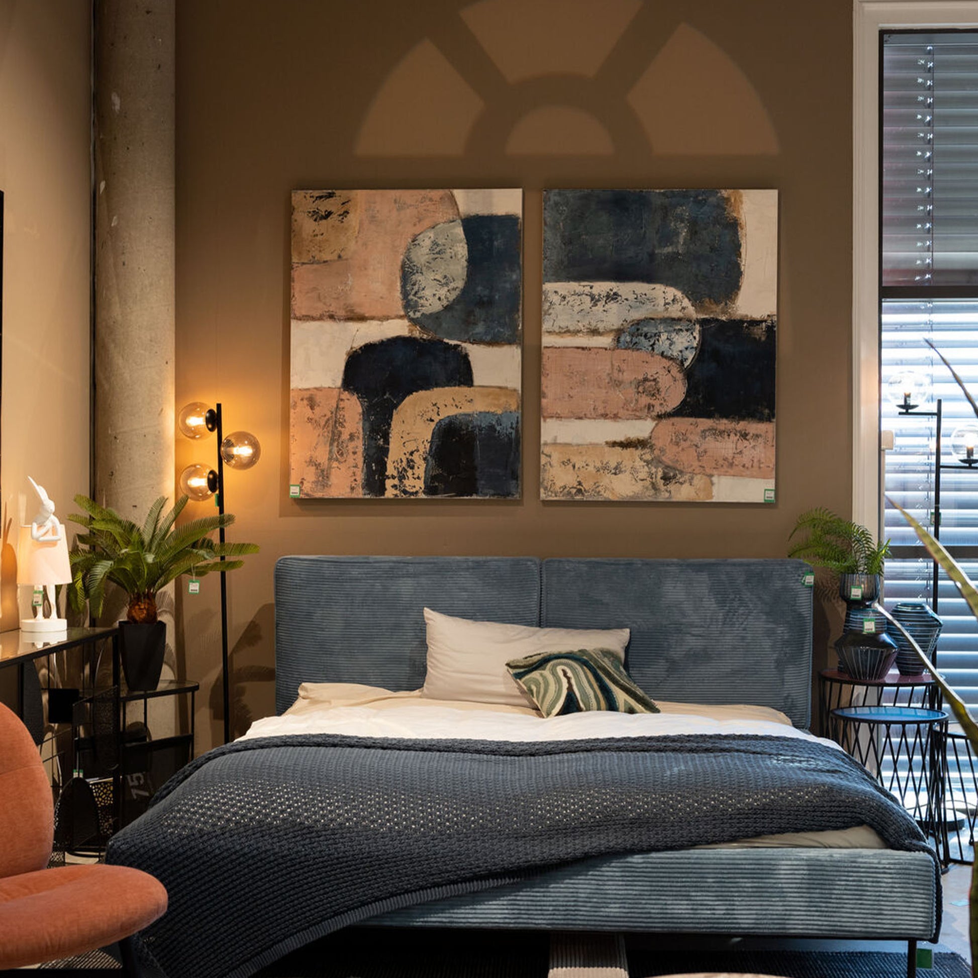 WILL Canvas Picture Art with abstract shapes in muted tones