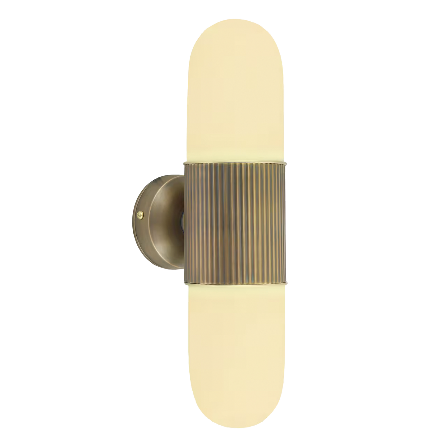 Ona frosted glass and antique brass bathroom wall lamp – AK Interior Living
