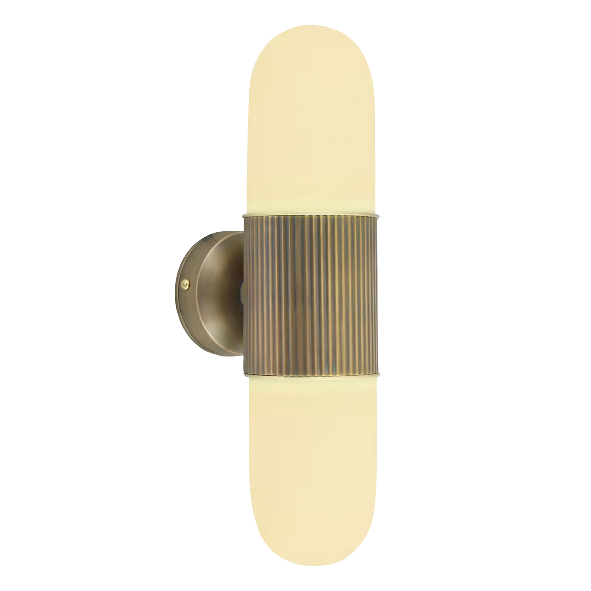 Ona frosted glass and antique brass bathroom wall lamp – AK Interior Living