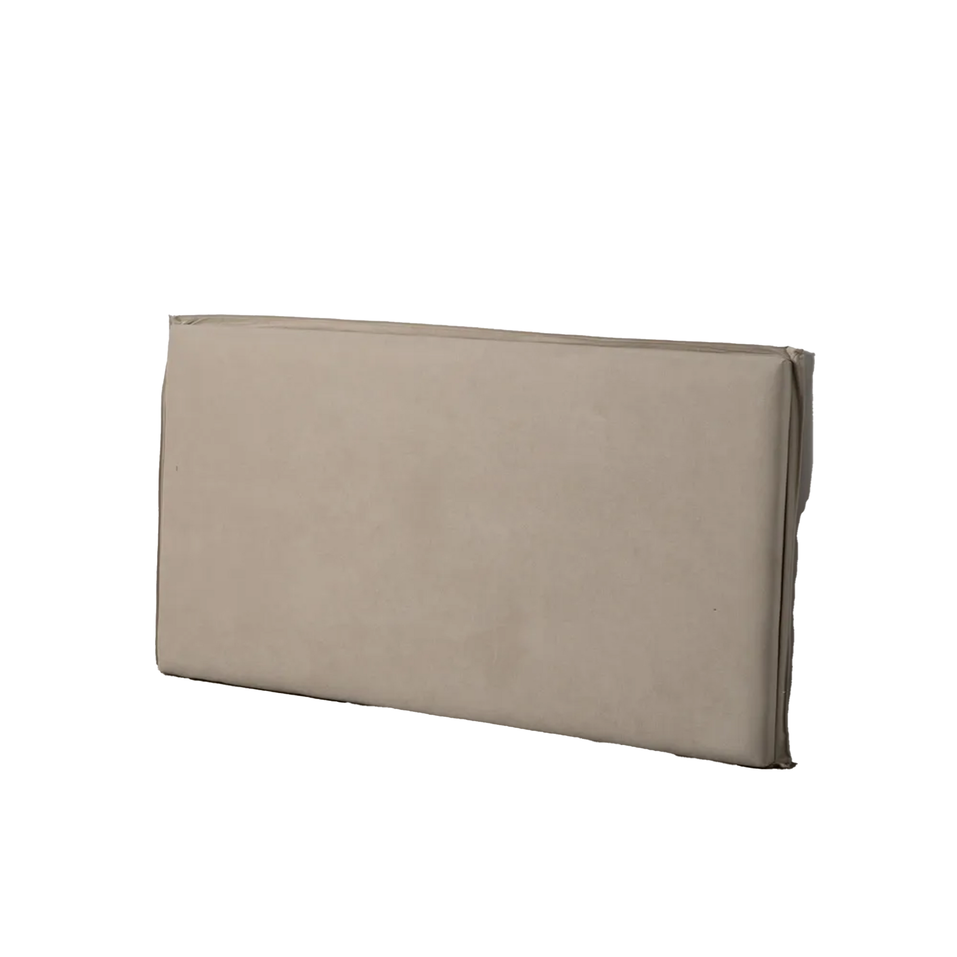 Antonella beige upholstered headboard, 190 cm wide, soft padded minimalist design for king or queen-size beds