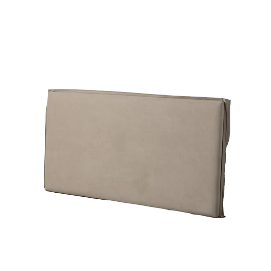 Antonella beige upholstered headboard, 190 cm wide, soft padded minimalist design for king or queen-size beds