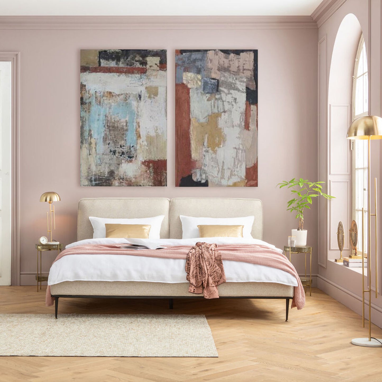 BRUNO Canvas Picture Art with abstract textures and colors