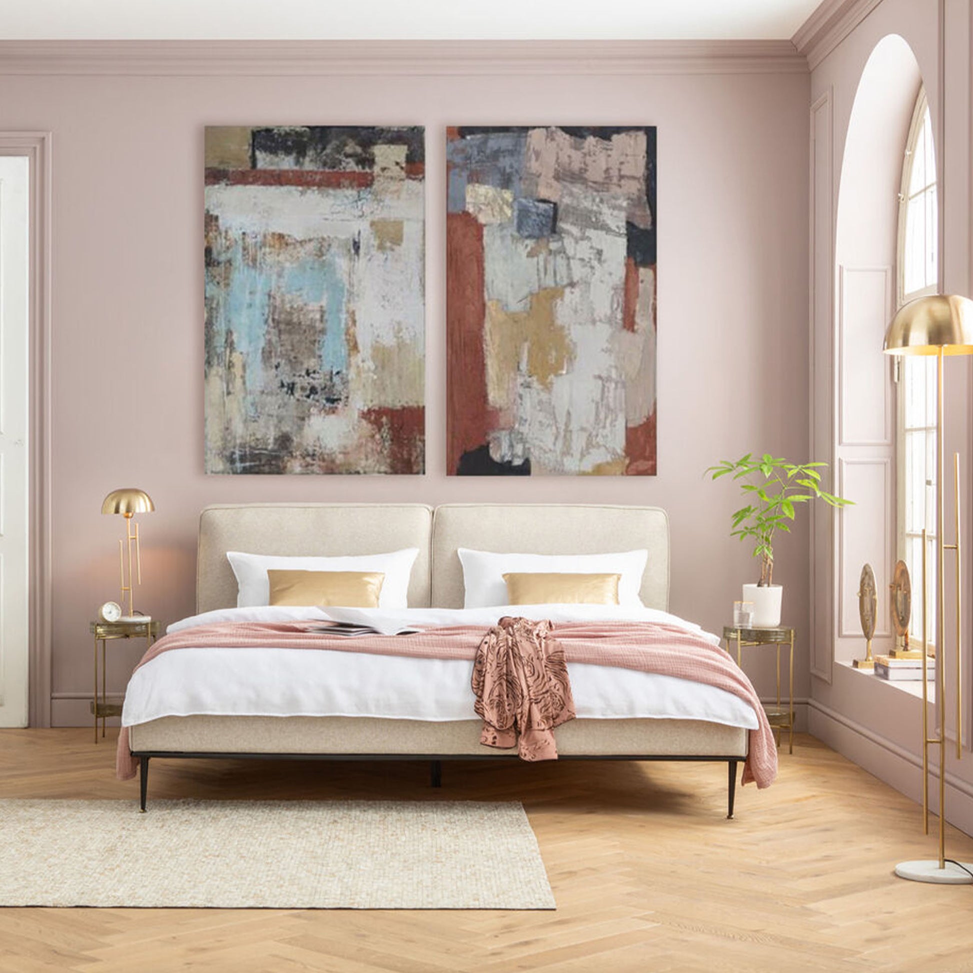 BRUNO Canvas Picture Art with abstract textures and colors