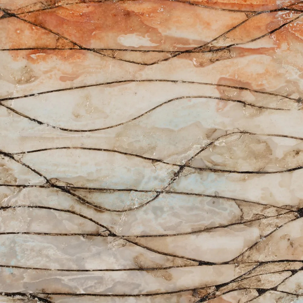 Aodh abstract nature-inspired paintings set in elegant wood frames