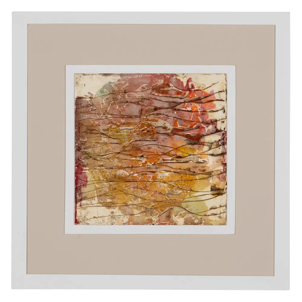 Eebha abstract wood decoration painting set in a modern interior