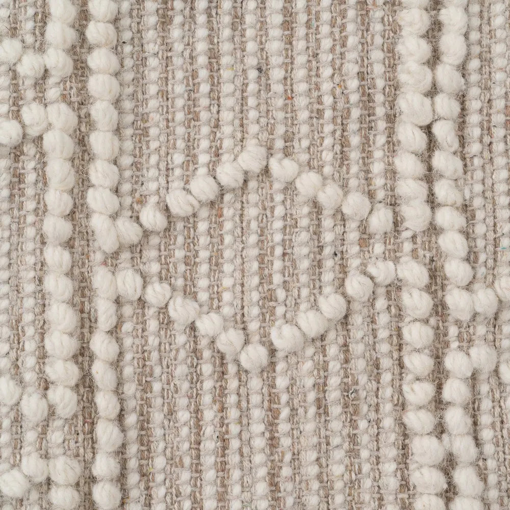 Maria cream fabric carpet with geometric pattern in living space