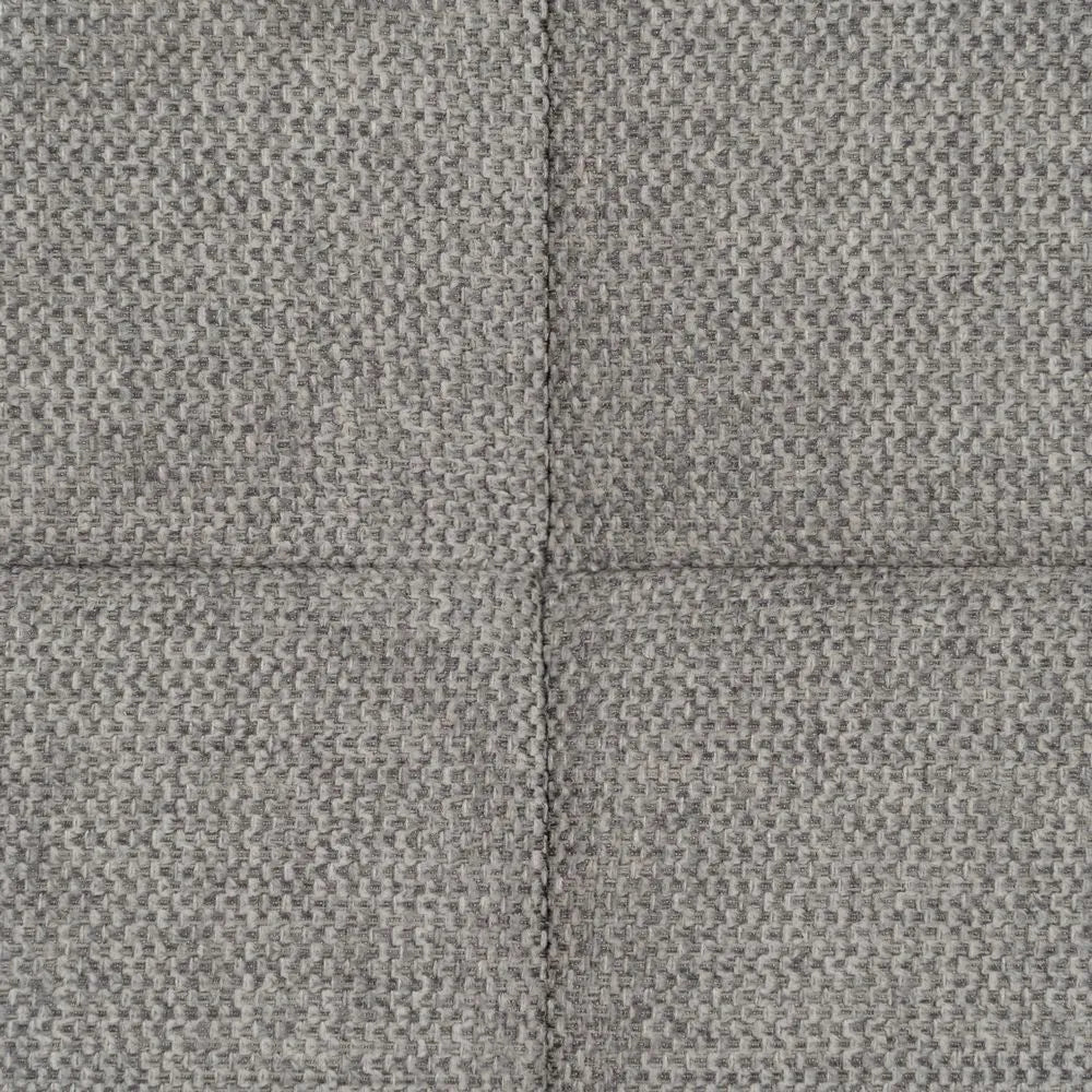 Thiago grey quilted headboard with modern stitched pattern and black base, 190 cm wide for king-size beds