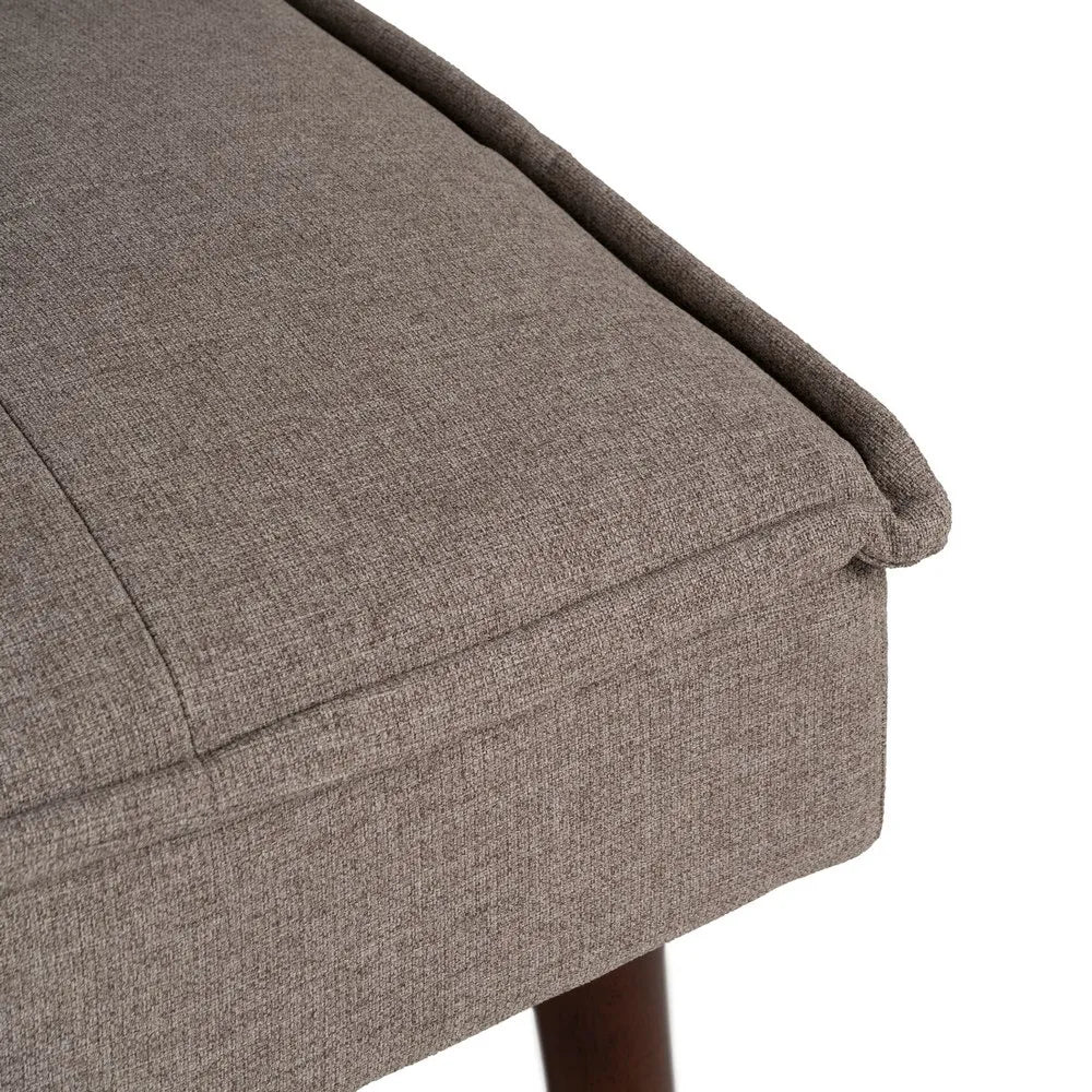 Martín Sofa Bed Beige Metal-Wood with tufted fabric and wooden legs, foldable design