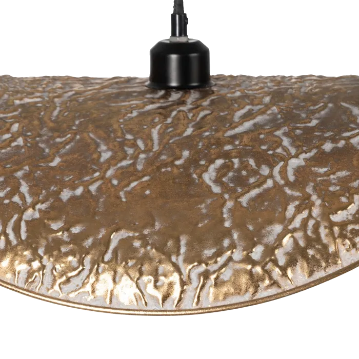 Gold metal sculpted ceiling lamp pendant light from AK Interior Living.