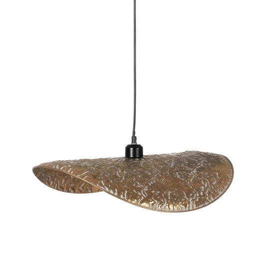 Gold metal sculpted ceiling lamp pendant light from AK Interior Living.
