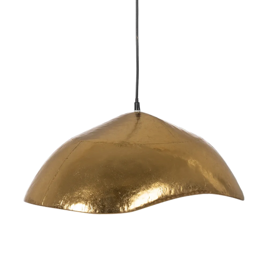 Luna curved gold metal ceiling pendant lamp from AK Interior Living.
