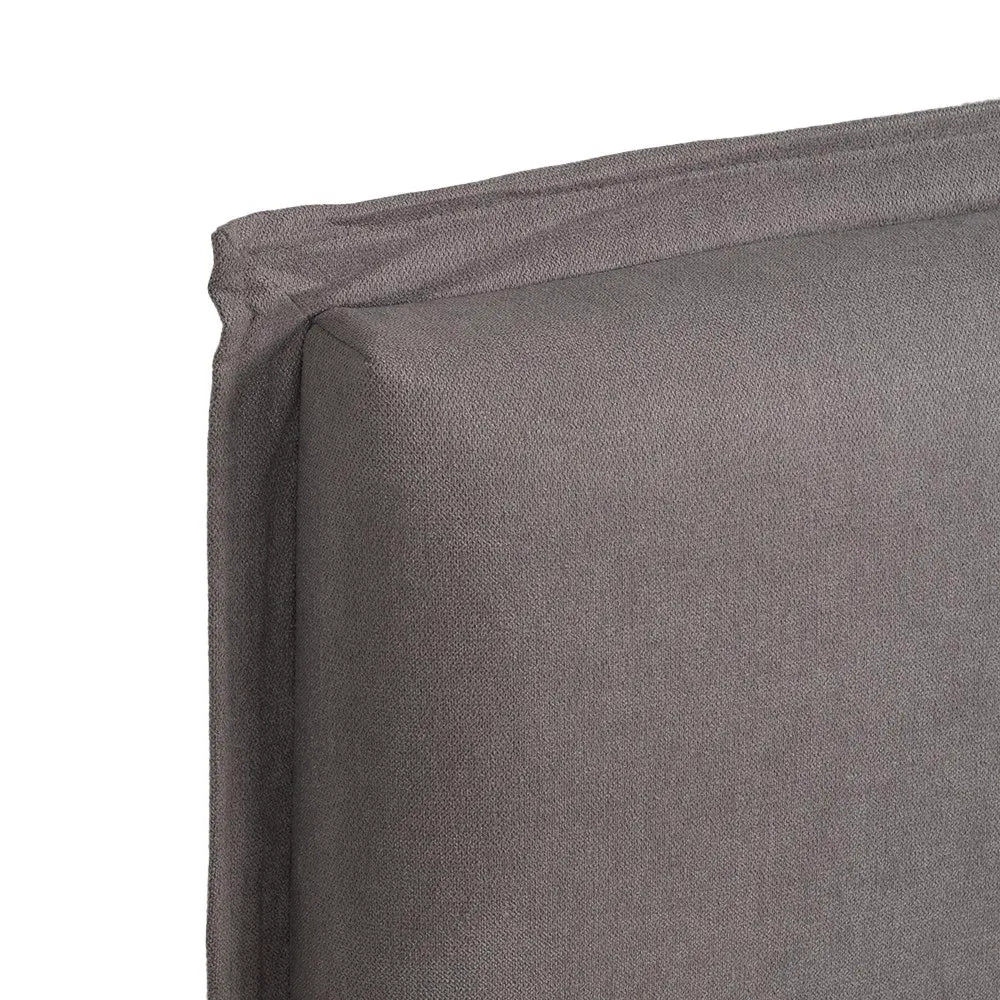 Ana-Paula taupe fabric headboard, 160 cm wide, minimalist padded design for queen or double beds