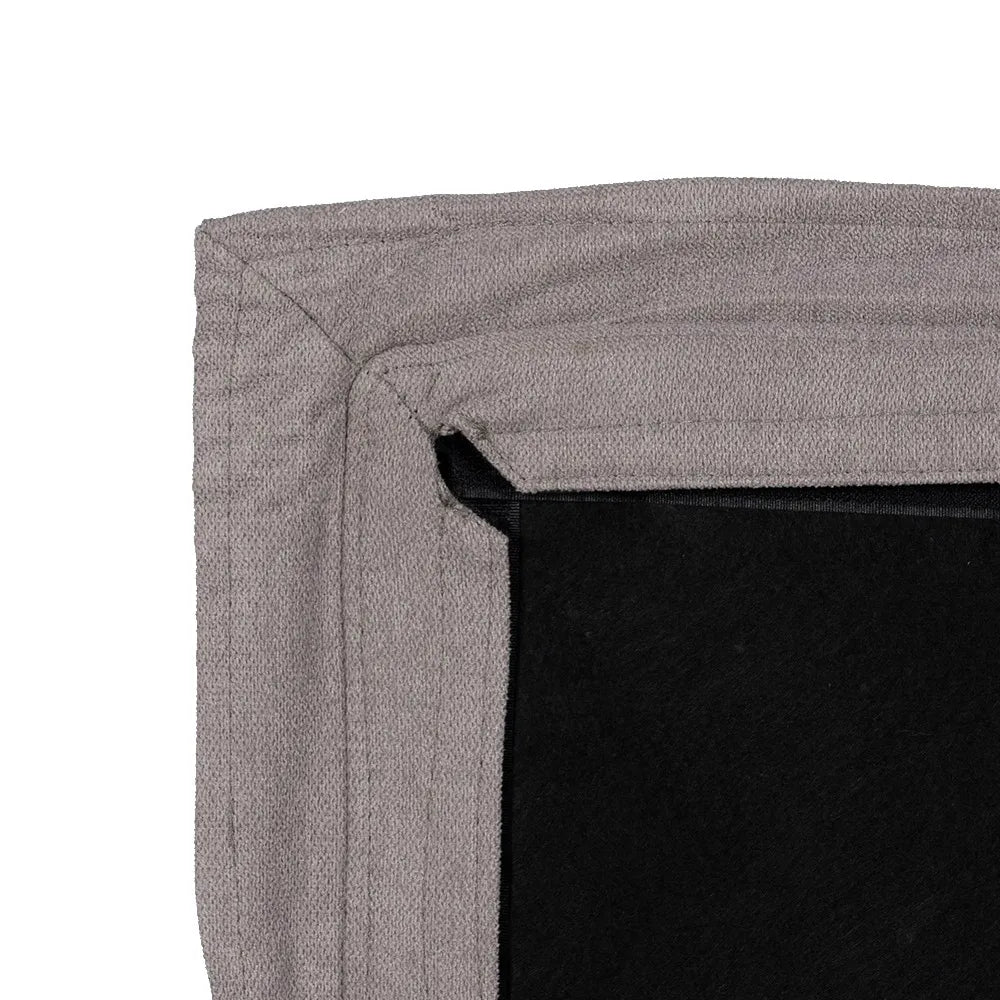 Ana-Paula taupe fabric headboard, 160 cm wide, minimalist padded design for queen or double beds