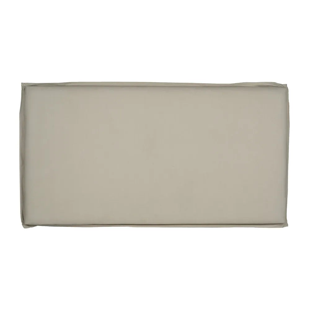 Antonella beige upholstered headboard, 190 cm wide, soft padded minimalist design for king or queen-size beds