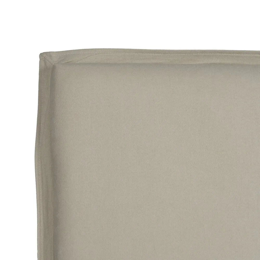 Antonella beige upholstered headboard, 190 cm wide, soft padded minimalist design for king or queen-size beds