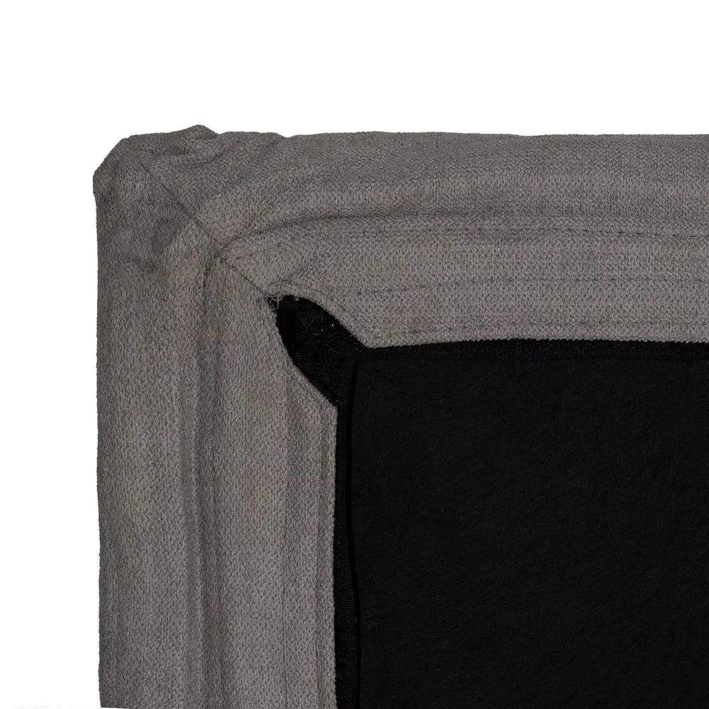 Constanza taupe upholstered headboard, 190 cm wide, minimal design with soft fabric and piped edges for king-size beds