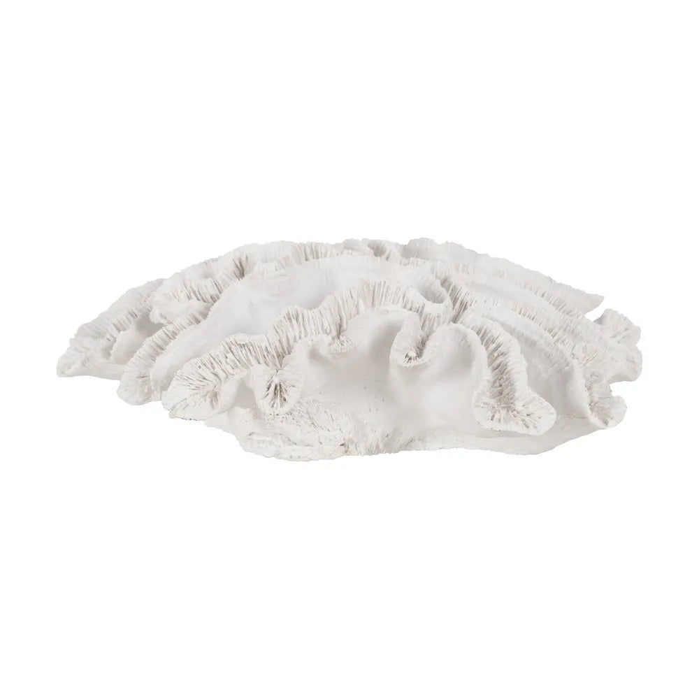 Ailbhe white resin coral sculpture, marine-inspired home decoration
