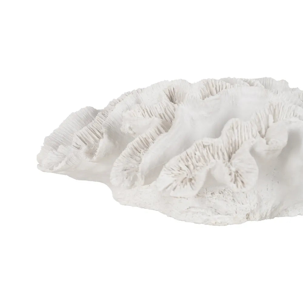 Ailbhe white resin coral sculpture, marine-inspired home decoration
