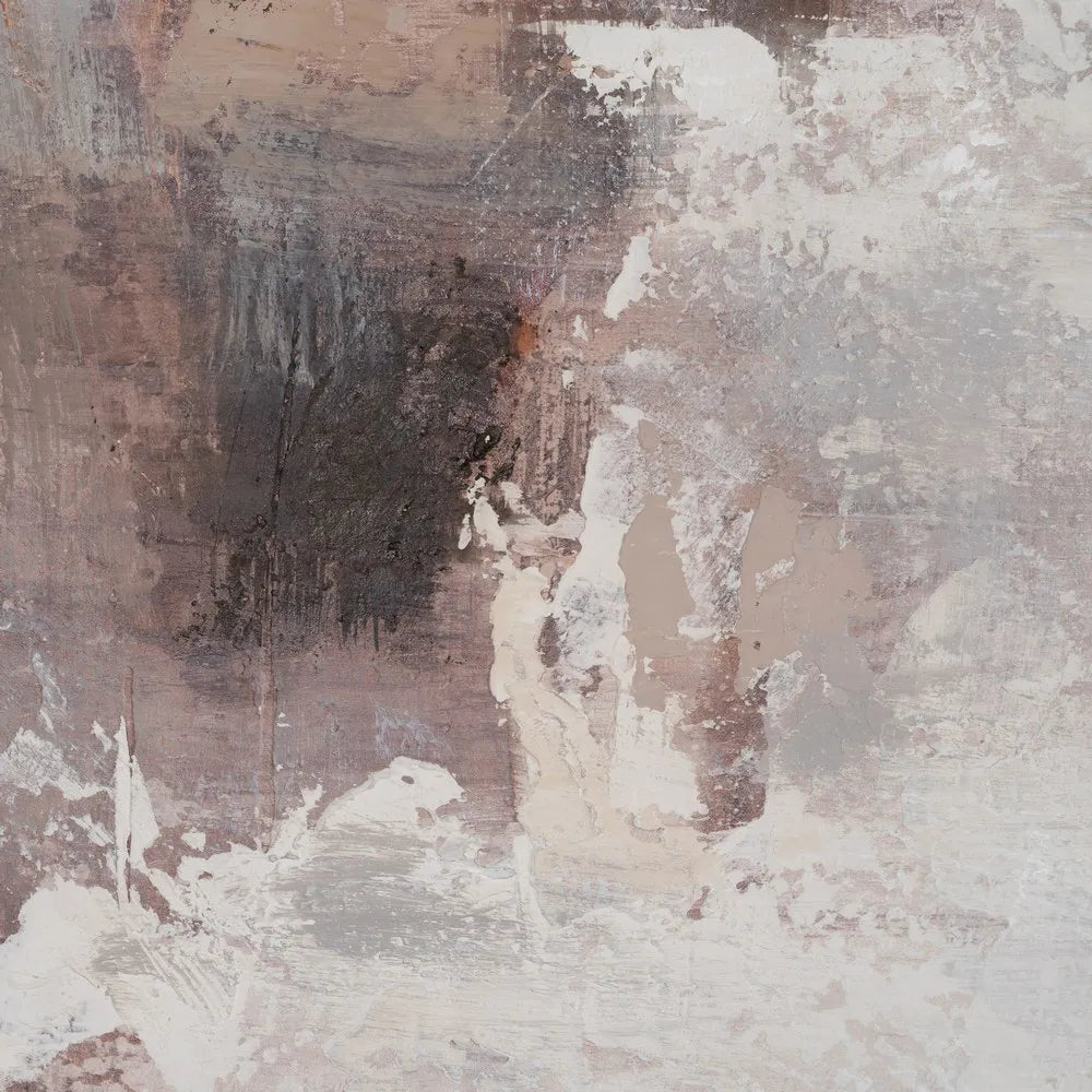 Eira abstract canvas with soft neutral tones and warm accents, modern wall art by AK Interior Living.