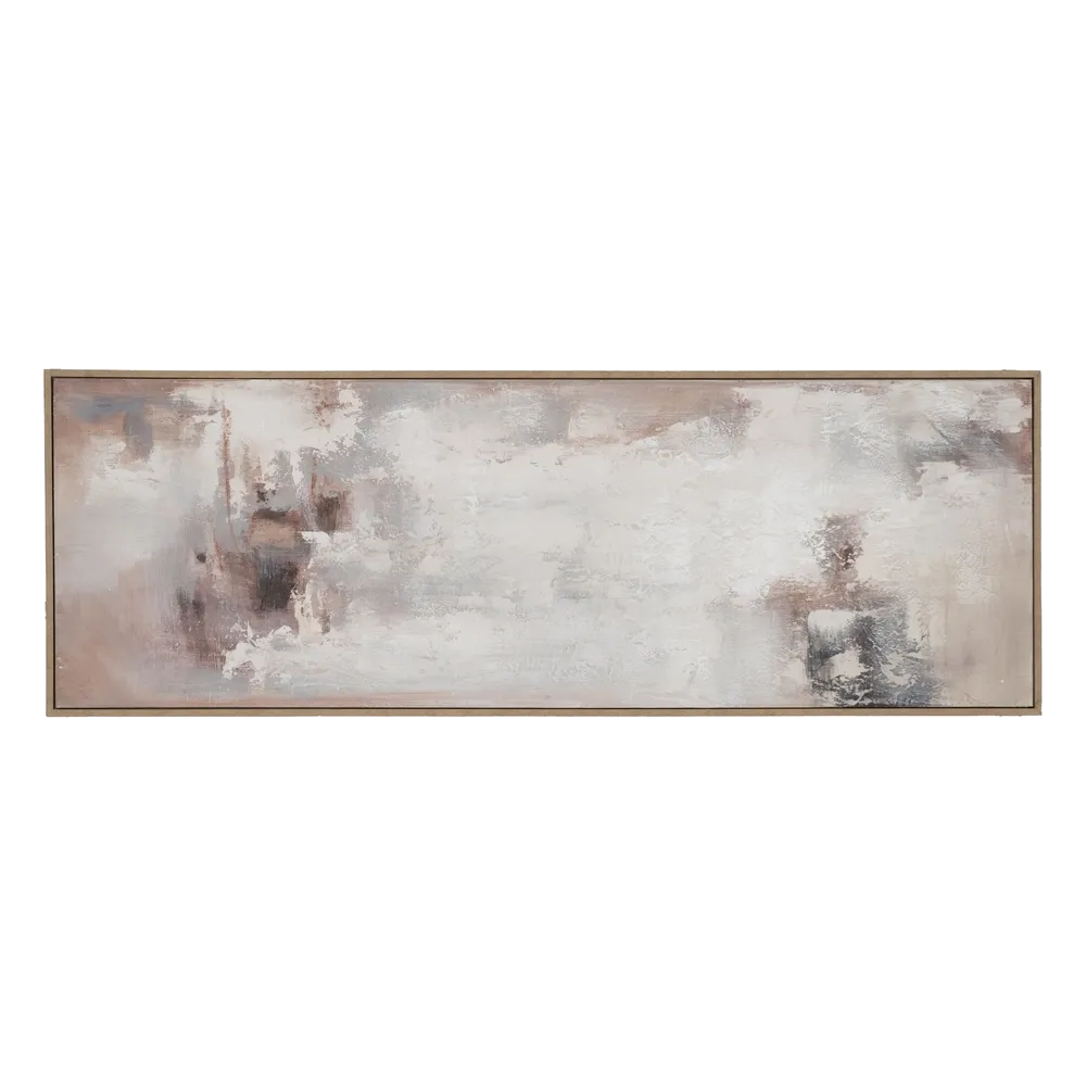 Eira abstract canvas with soft neutral tones and warm accents, modern wall art by AK Interior Living.