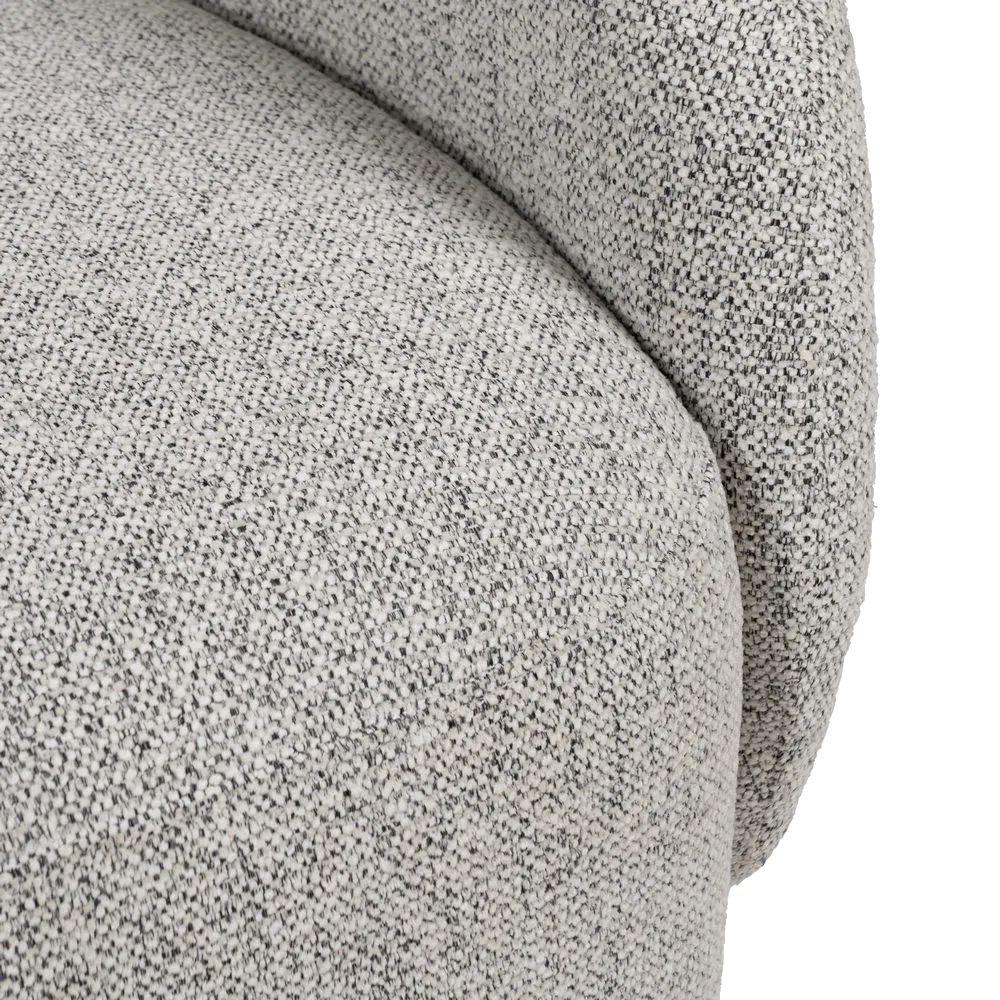 AMALA marbled fabric revolving armchair with sculpted backrest and rounded arms from AK Interior Living