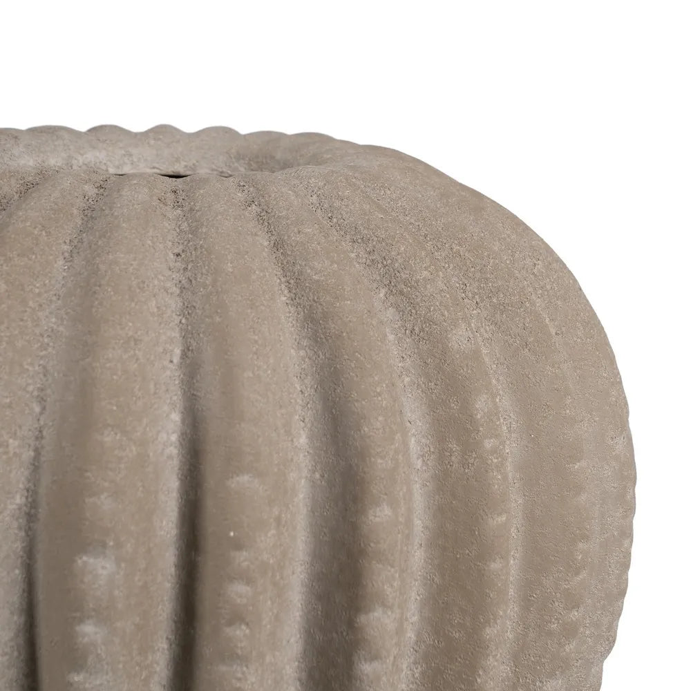 Aine dark grey ceramic vase with textured surface in a sophisticated setting