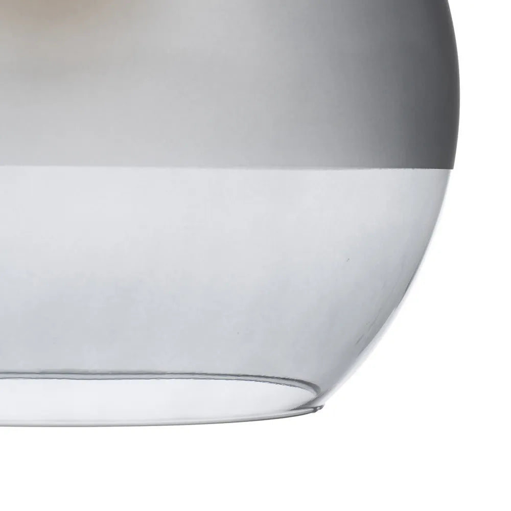Orion grey glass pendant lamp with spherical shade by AK Interior Living.