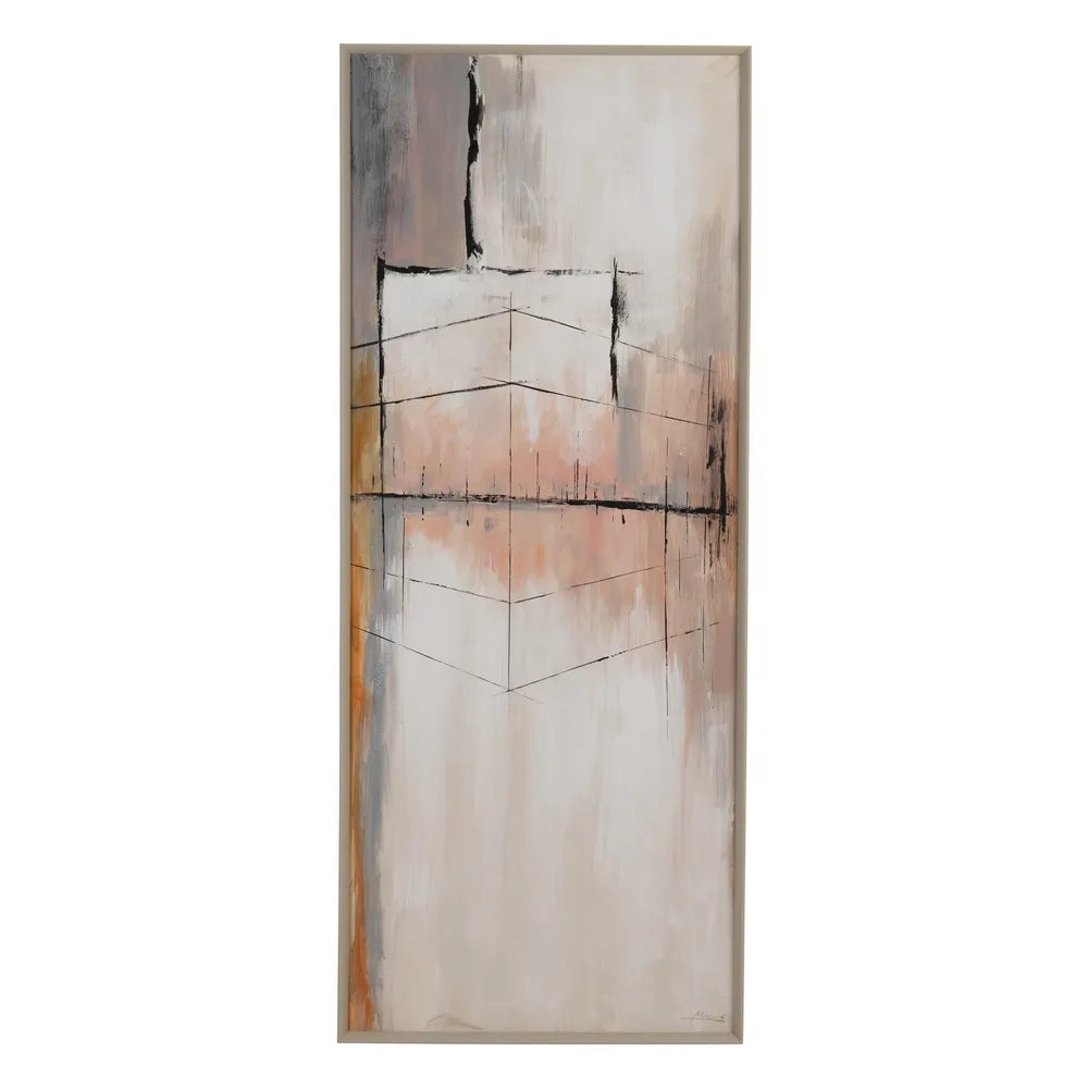 Ciara abstract canvas art set on display, featuring modern neutral tones