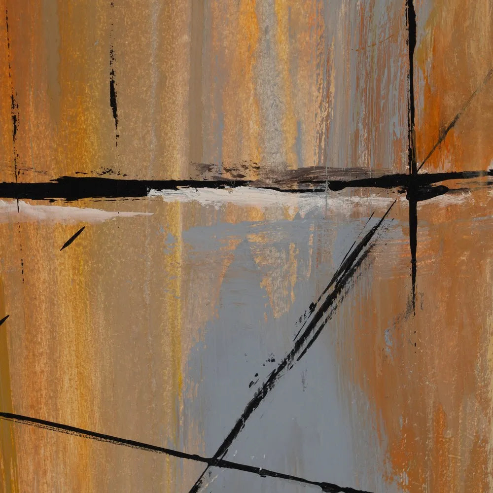 Ciara abstract canvas art set on display, featuring modern neutral tones