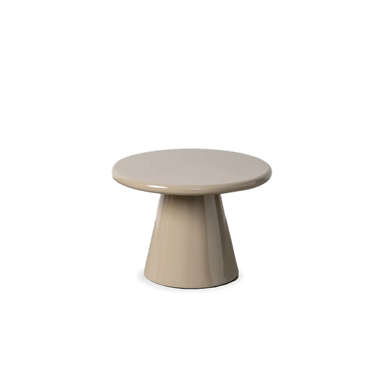 Liora coffee table in high-gloss taupe MDF, modern furniture by AK Interior Living.