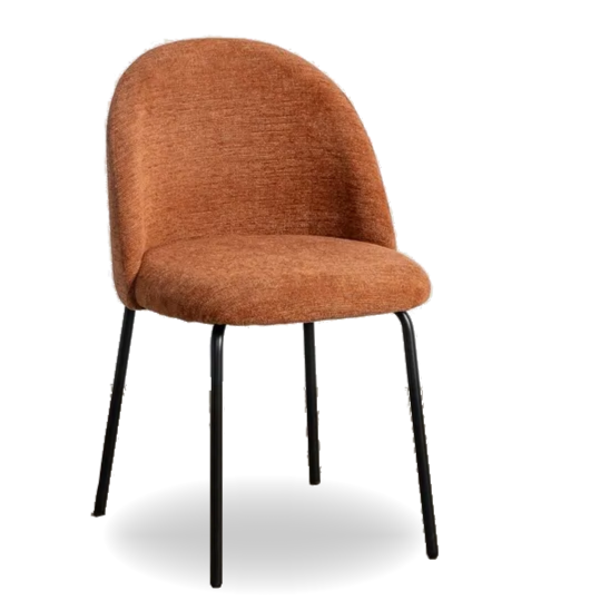 CAROL fabric dining chair with black metal legs from AK Interior Living
