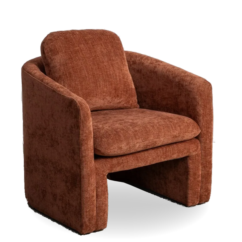 JOHN fabric armchair with plush seat and back cushions from AK Interior Living