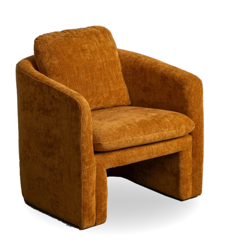 JOHN fabric armchair with plush seat and back cushions from AK Interior Living
