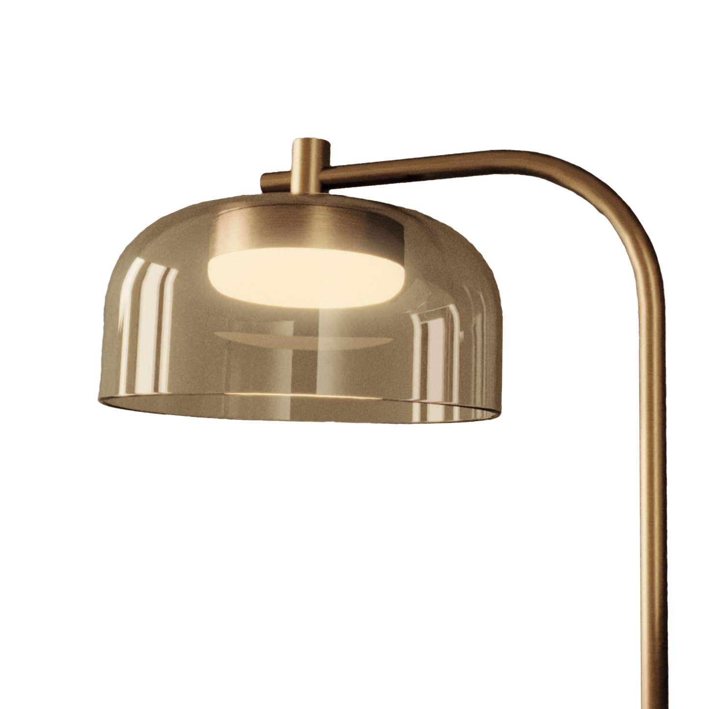 ORLANDO Table Lamp in matt black steel with clear glass shade or aged gold finish