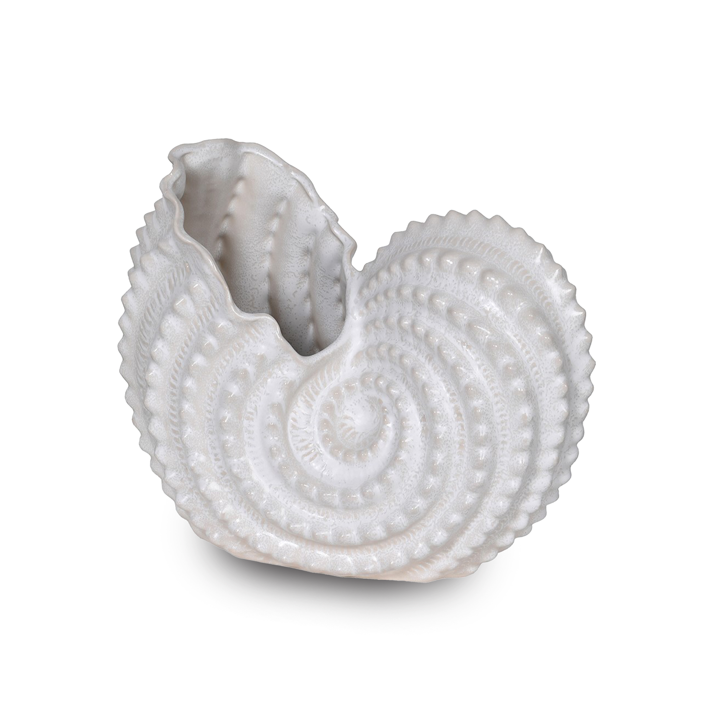 SAMUEL White Ceramic Shell Vase
