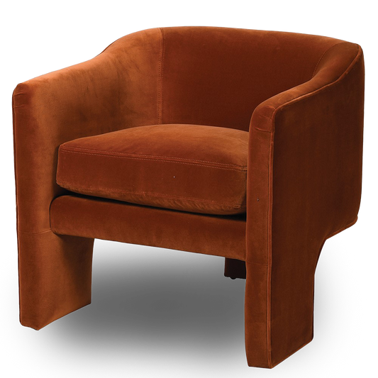 HENRY Amber Velvet Effie Chair with rich upholstery, modern design, and plush cushioning for comfort and elegance in any space.