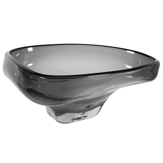 NICOLE Hand Blown Glass Bowl with a unique, sleek design, perfect for modern home decor